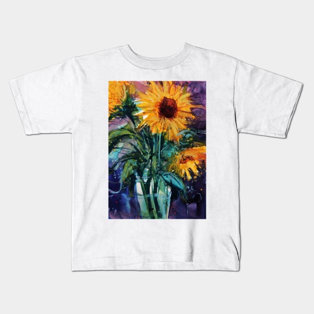 Loose Floral Watercolor #05 Kids T-Shirt by Floral Your Life!